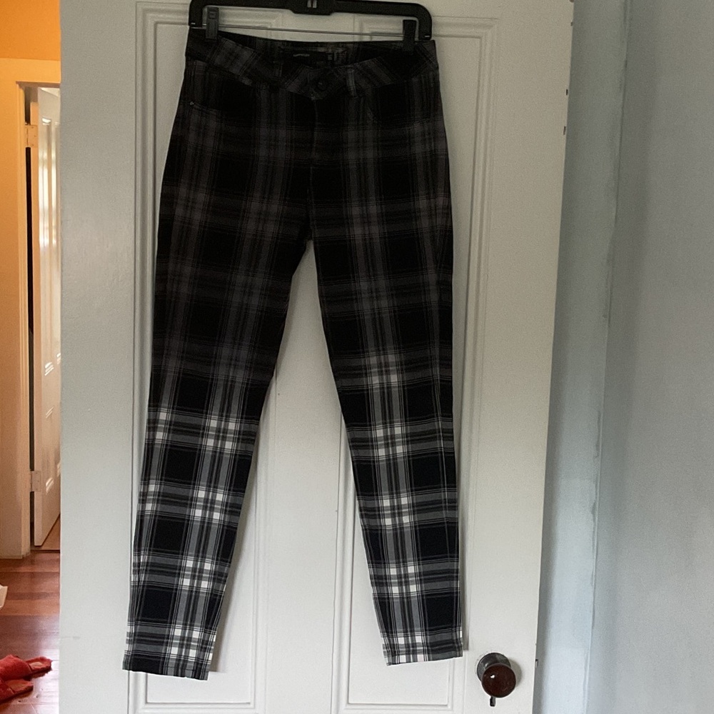 Karen Millen Men's Plaid Pants in Black and Gray